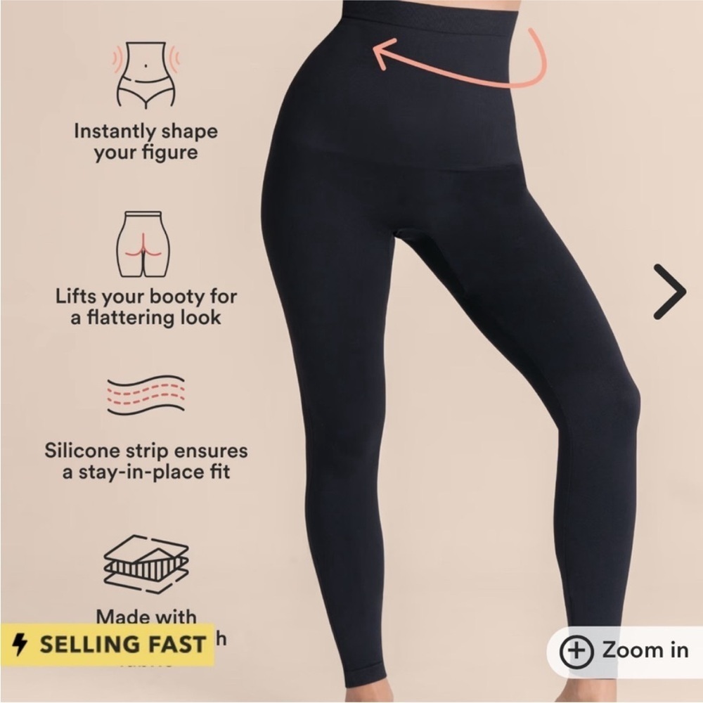 SHAPERMINT Empetua High Waisted Tummy Control Compression Leggings Women’s XXL